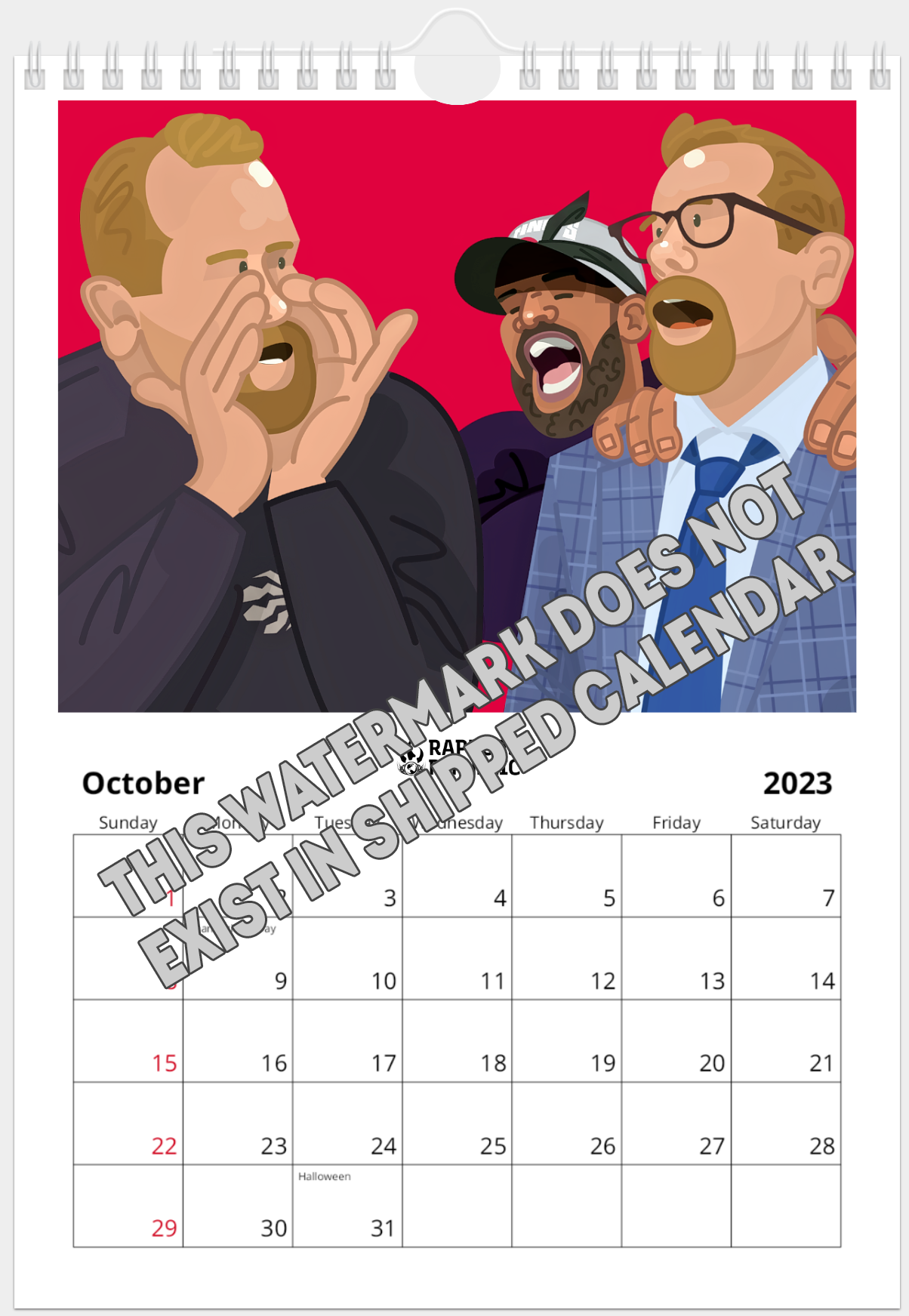 Nick Nurse Happy and Angry at Referees 2023 Calendar (Free Shipping to US/CAN)
